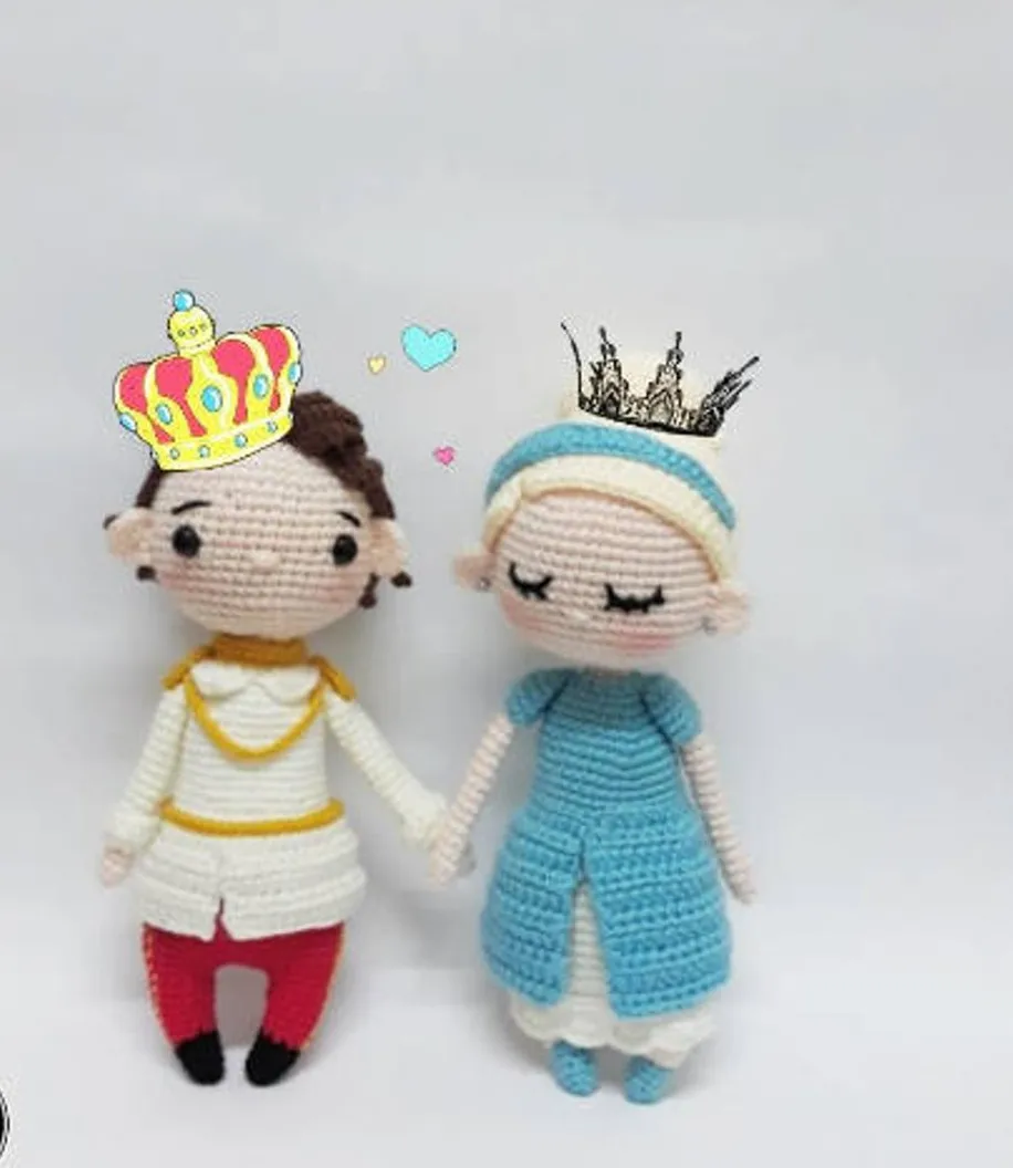 Вязаные игрушки amigurumi погремушка Модная Кукла любовник номер SQ006