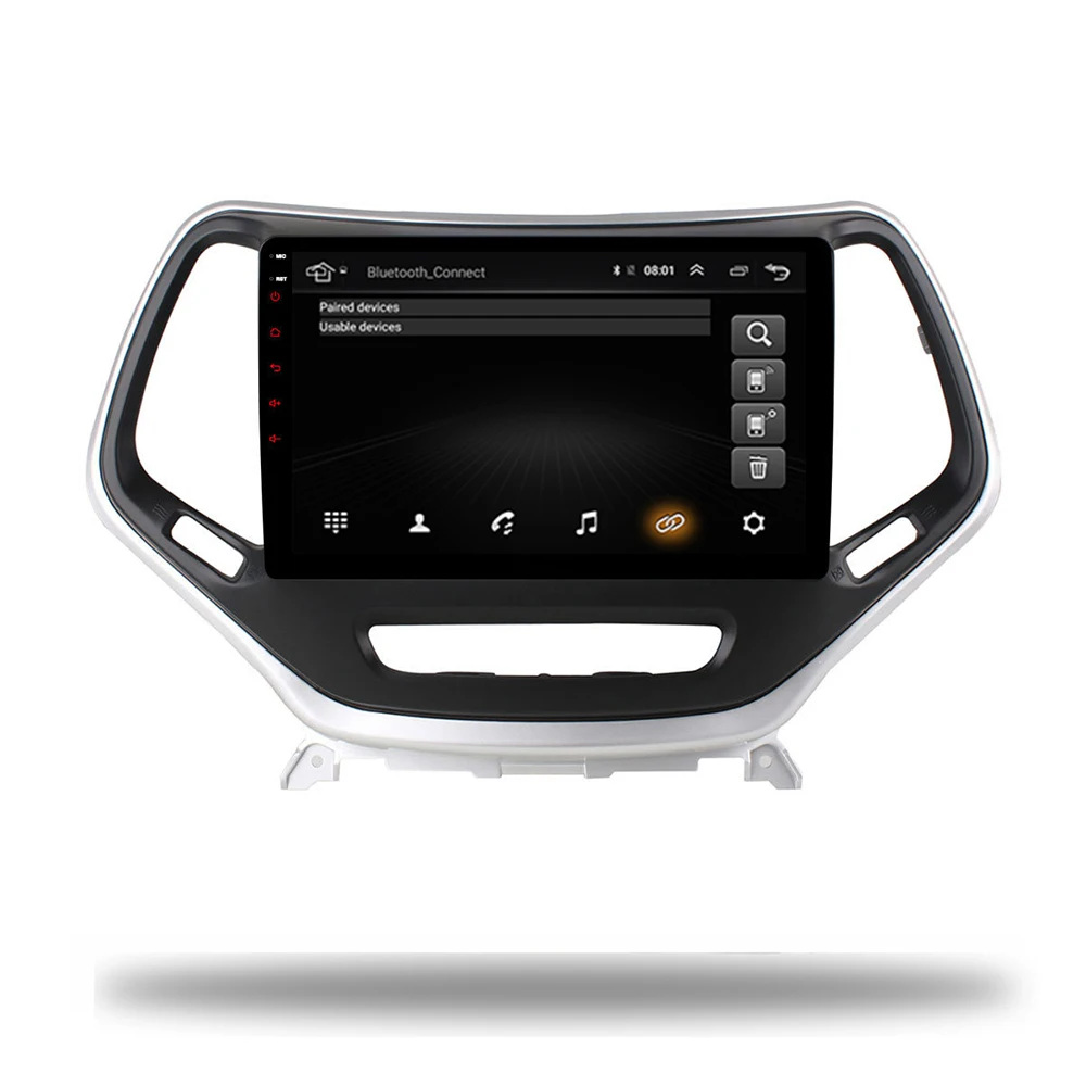 Best Android 8.1 Car Radio GPS for Jeep Cherokee Car Multimedia Player Head Unit Video Stereo Silver with Wifi Bluetooth 1