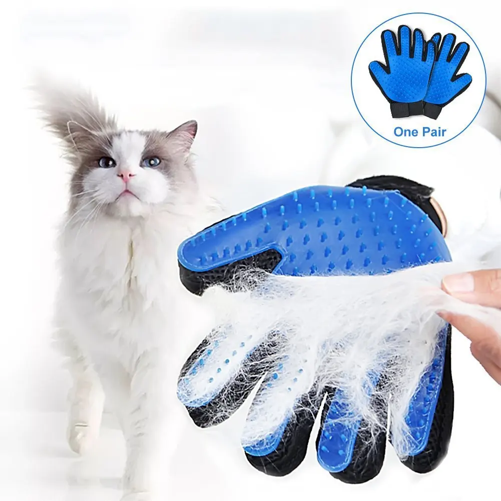 Резиновая щетка для питомцев перчатки Deshedding нежный эффективный уход за питомцами перчатки собака Ванна кошка очистки ПЭТ перчатки гребни для собак щетка для мытья