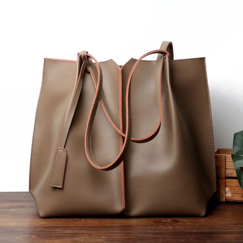 

DorisFanny High Quality Leather Women Bag Shoulder Bags Solid Big Handbag Large Capacity Top-handle Bags Fashion New Arrivals