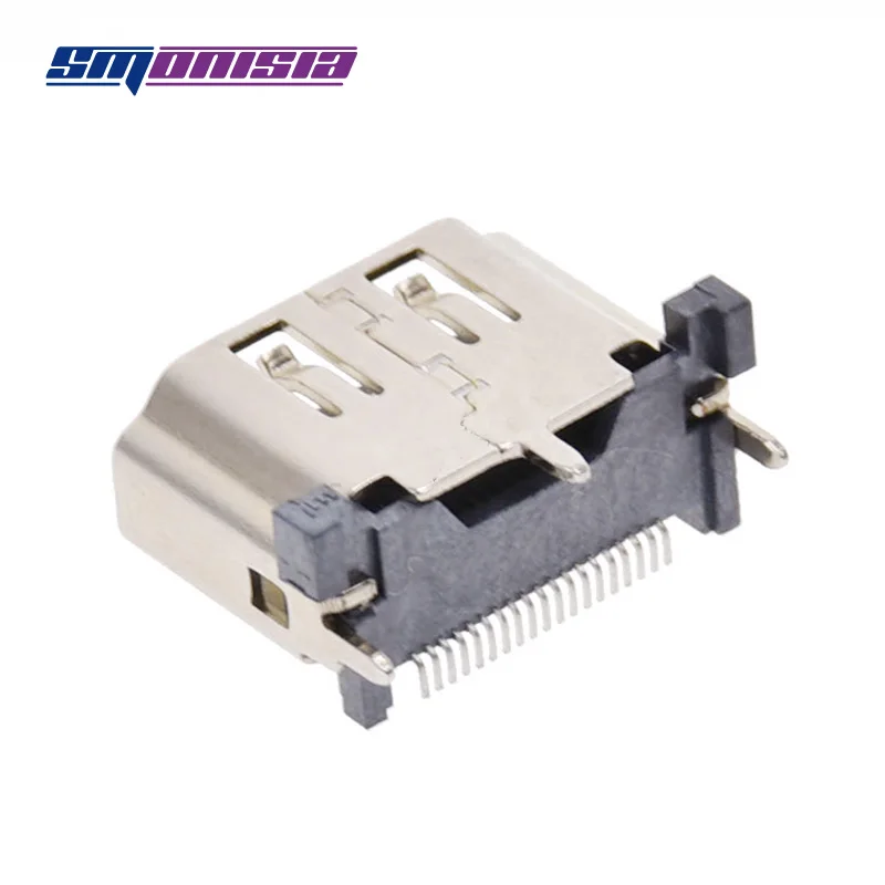 Smonisia 19P 180degrees HDMI Jack Connector Vertical Patch HDMI Socket