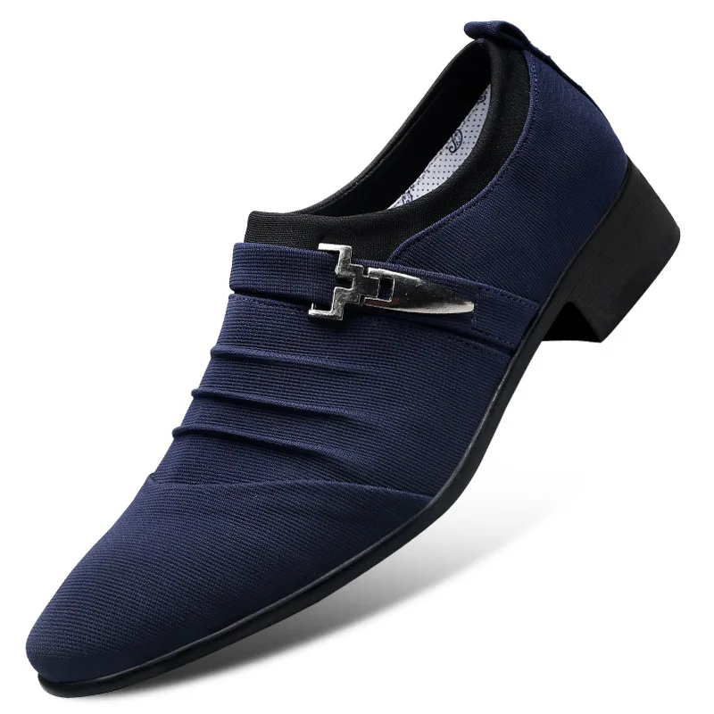 ZYYZYM/Модная Мужская обувь; дышащая повседневная обувь; удобная Массажная Мужская обувь без застежки; большие размеры - Цвет: Blue