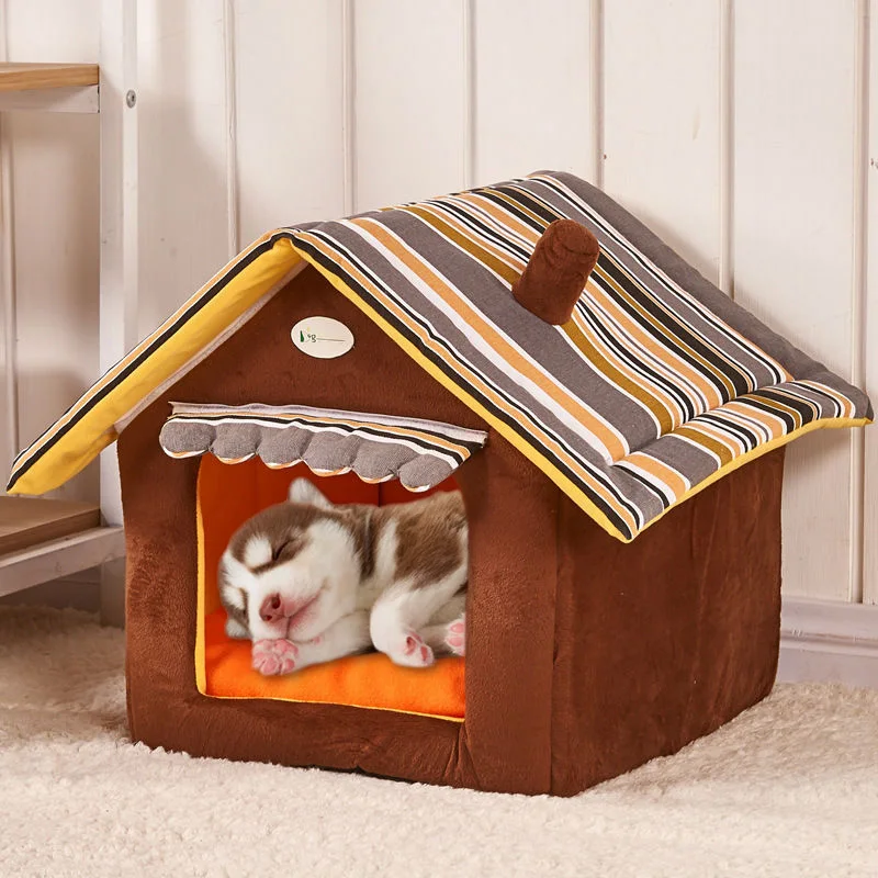 

Pet Beds Dog House Soft Warm Durable and Comfortable Cat Dog Beds For Small Medium Dogs Sweet Room Cat Puppy Warming Casa Perro