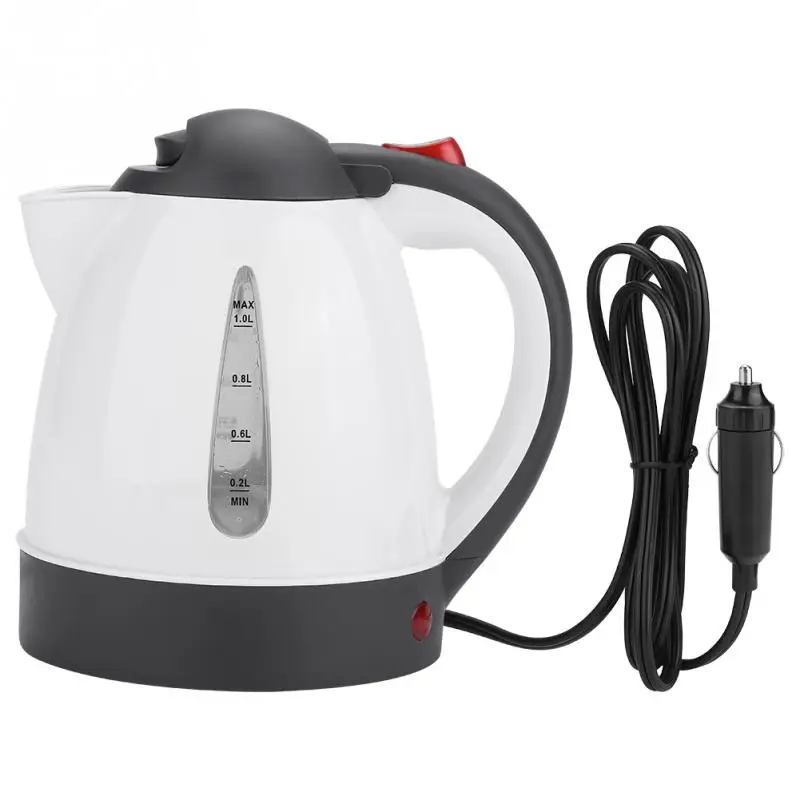 24V/12V 1000ML Electric Kettle Hot Water Chaleira Waterkoker Heater Travel Auto for Tea Coffee 304 Stainless Steel Czajnik