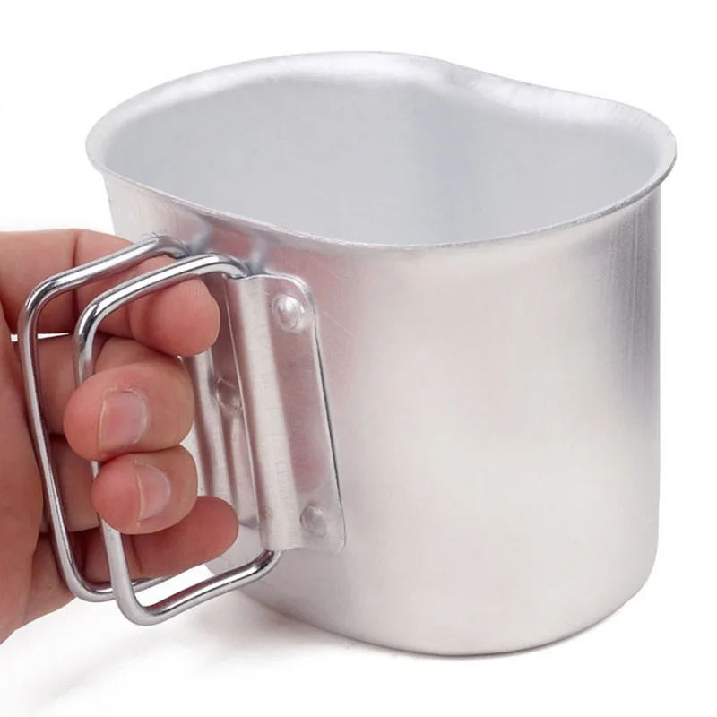 Sport all'aria aperta Bottiglia di Acqua di Alluminio con Scatola di Pranzo e Della Copertura del Panno di Campeggio di Picnic di Viaggio Articoli e Attrezzature per Acqua, Caffè, Tè W7584