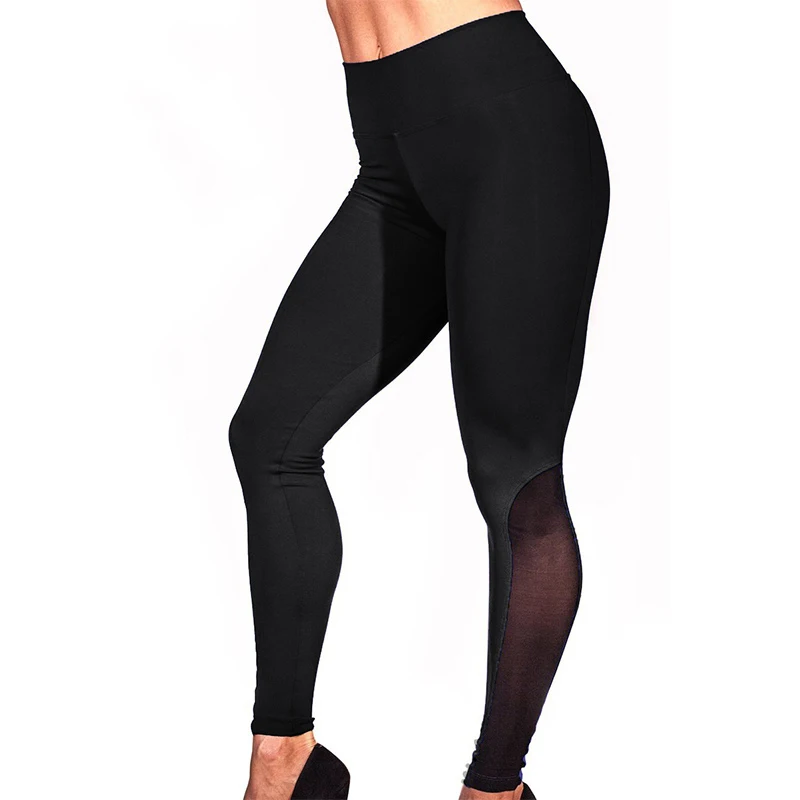 

NORMOV Mesh Push Up Leggings Women Spring Polyester Breathable High Waist Leggings Fitness Workout Patchwork Leggins Feminina