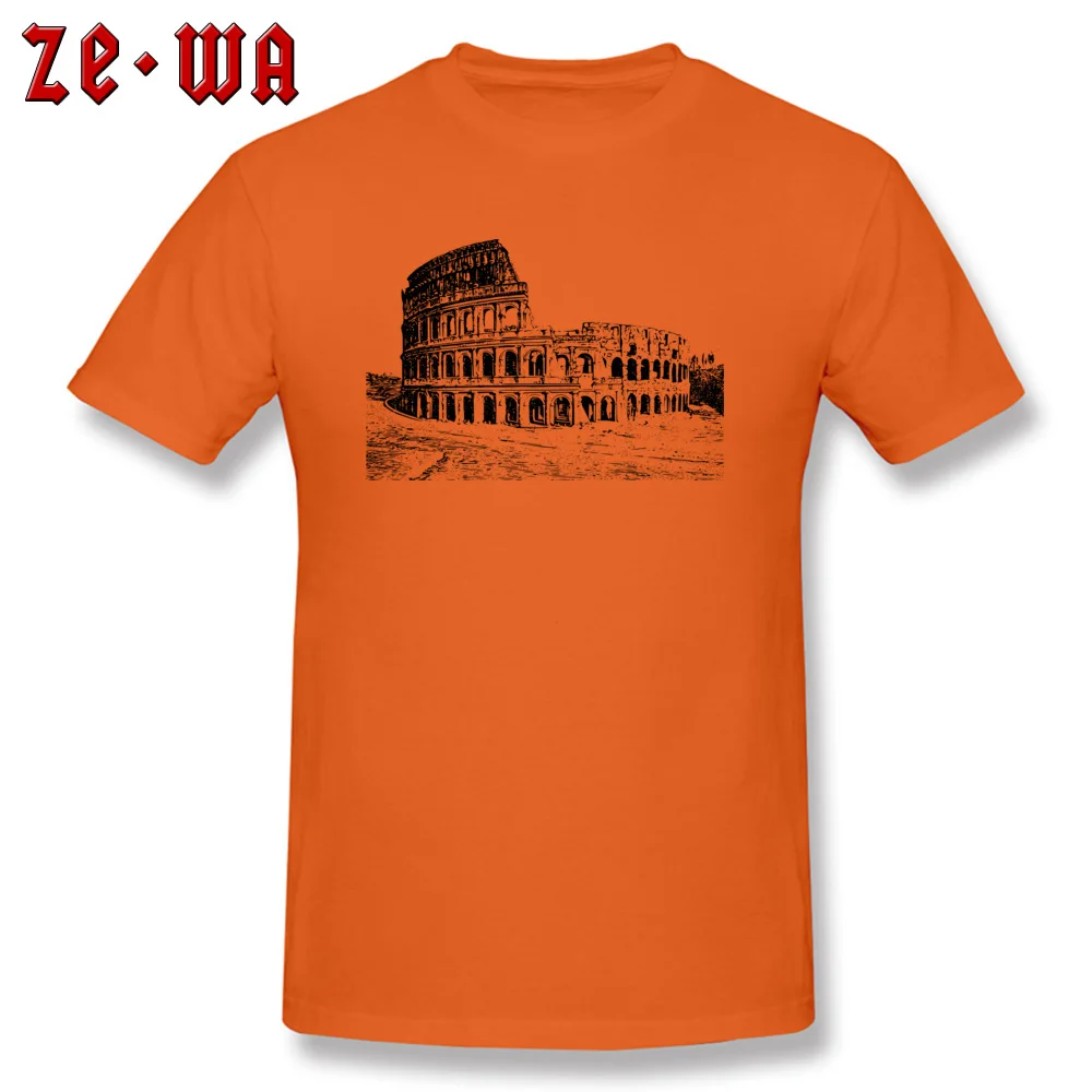 colosseum 1296587_960_720 T Shirt 2018 Short Sleeve Printed Cotton Crew Neck Men T Shirt Europe Tee-Shirts Mother Day colosseum 1296587_960_720 orange