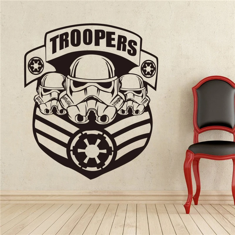 

Star Wars Military Badge Wall Decal Stormtrooper Vinyl Sticker Galactic Empire Home Interior Decor Custom Decals #T362