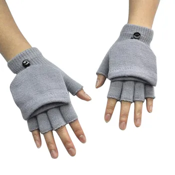 

2019 winter gloves handschoenen Hand Wrist Warmer Flip Cover Fingerless Gloves Dropshipping перчатки перчатки женские guantes
