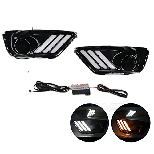 Car Daytime Running Lights Front Fog White DRL