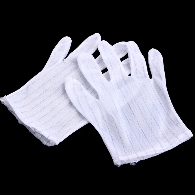 1 пара анти-статические противоскользящие перчатки полосатые ПК Компьютер Рабочий ремонт безопасные перчатки