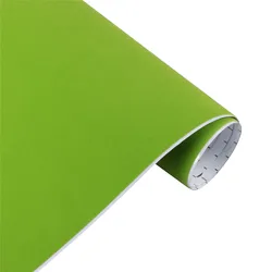 Velvet Suede Vinyl Wrap - Adhesive Car Styling Decoration Film (30x100cm) (Apple Green)