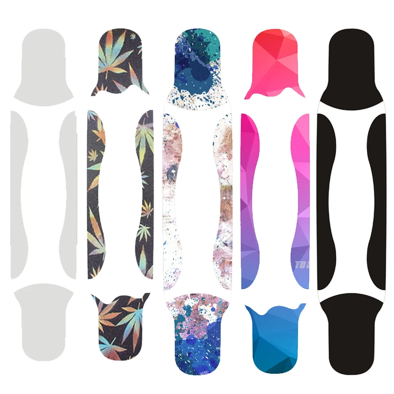 122*24 سنتيمتر Longboard الصنفرة رشاقته محدودة الانزلاق شرائط قبضة سكيت شقة لوحة Griptape ملصقات للأسماك مجلس طويل مجلس