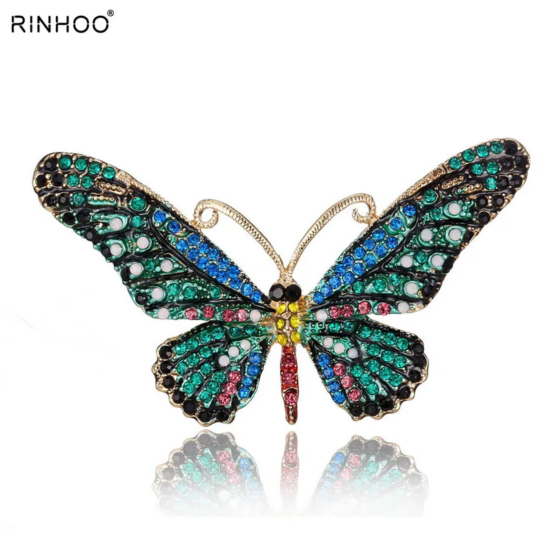 

Colorful Cute Butterfly Brooch Mix Color Crystal Rhinestone Brooches for Women Lady Fashion Jewelry Boutonniere