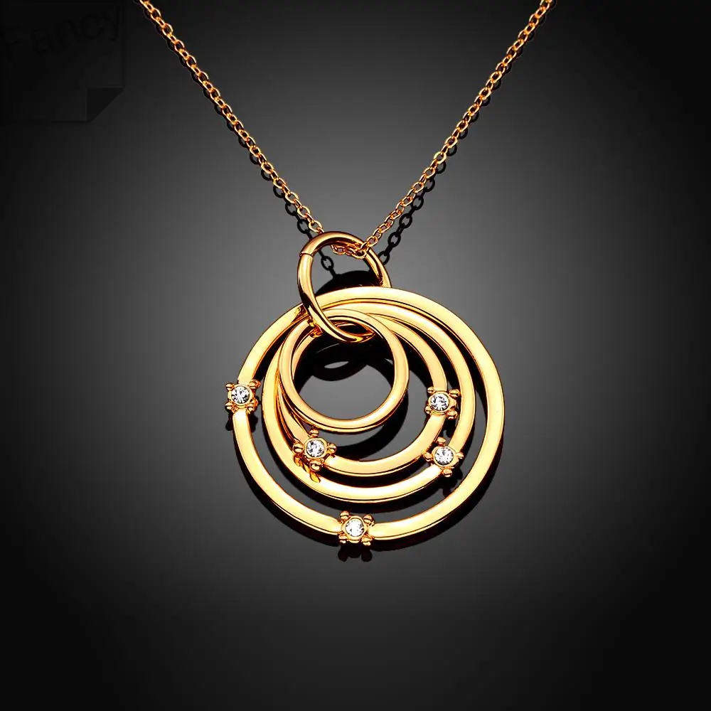 Necklace 1necklace women men Gold Trendy Jewelry Necklace Inlaid Crystal Women's Jewelry Free