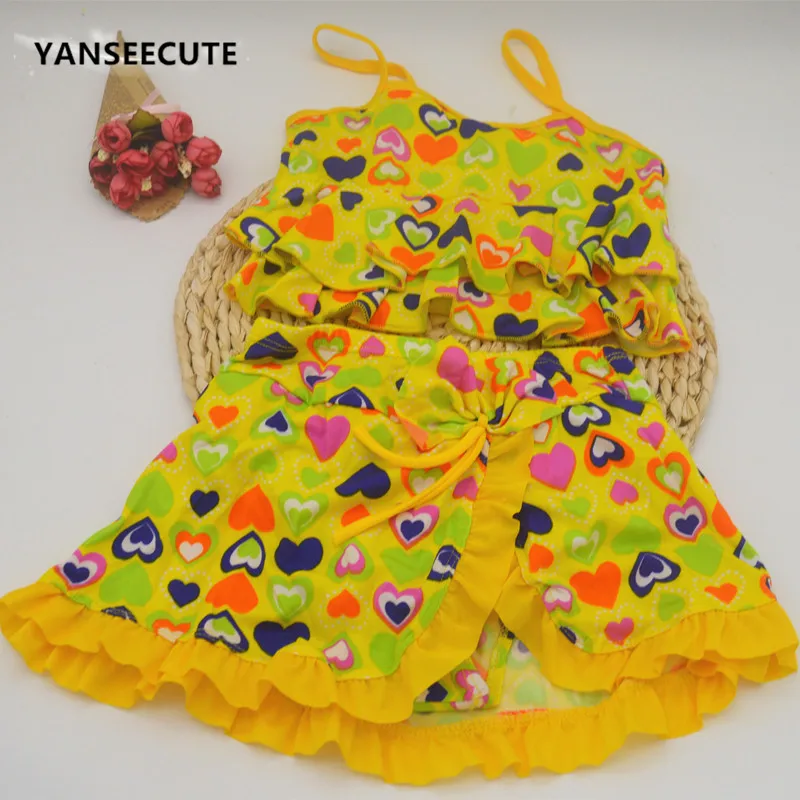 2017 одежда для купания девочек детский купальник бикини Maillot De Bain Танкини Enfant