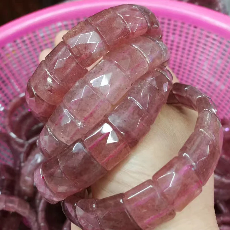 natural strawberry quartz bracelet natural stone bracelet DIY jewelry bracelet for woman for gift  wholesale !