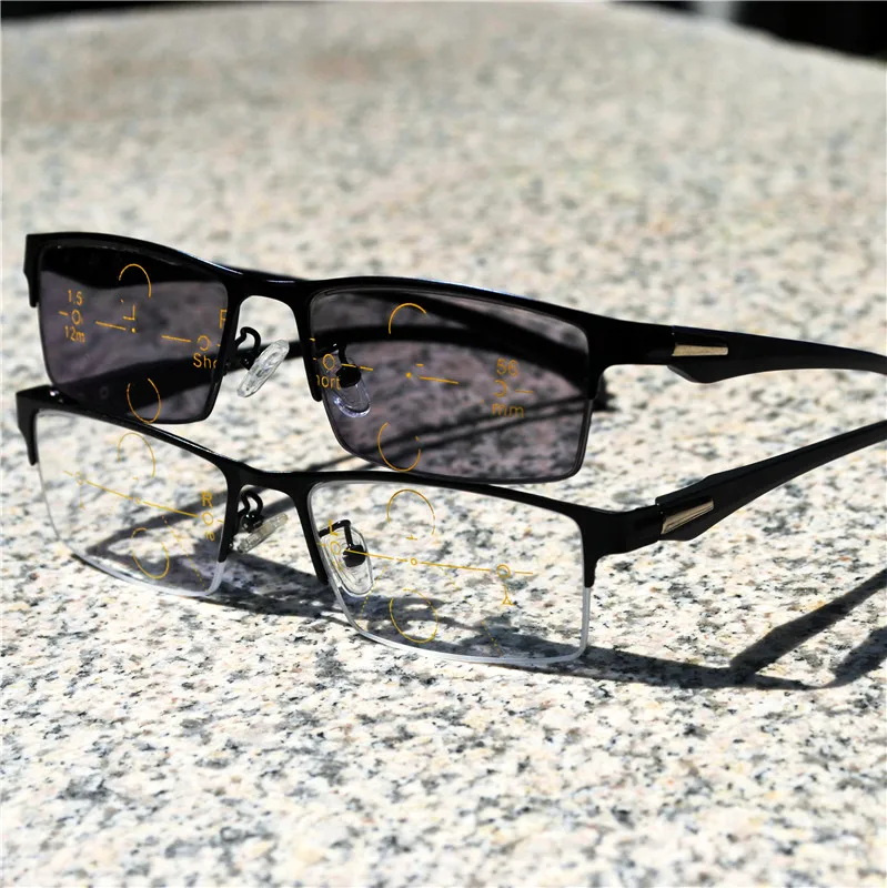 Солнцезащитные фотохромные очки для чтения, асимптотически прогрессивные очки для чтения, мужские многофокальные очки для пресбиопии NX