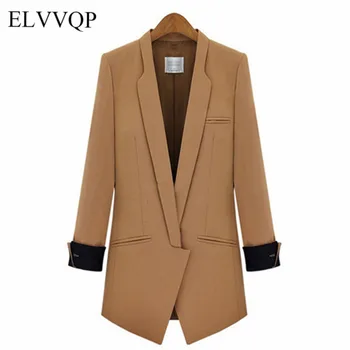 

Vintage Women Blazers and Jackets Black Office Lady Long Sleeve Blaser Blazer Feminino Mujer Elegante 2018 Spring Outwear N272