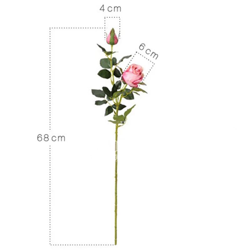 JAROWN Artificial Flowers Silk Rose Continental Retro Fake Flower Home Decoration Wedding DIY Decoration Flores (40)