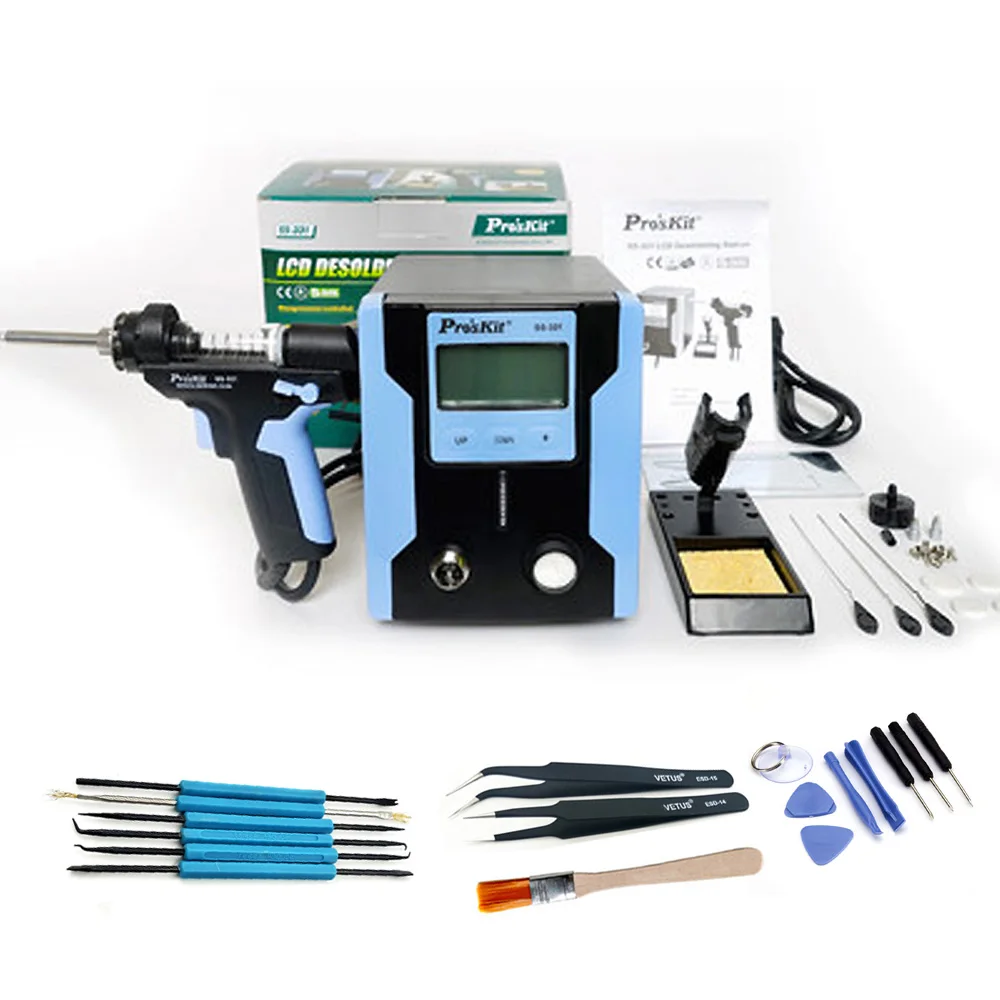

Pro'sKit Powerful Electric Desoldering Gun SS-331H Anti-static Suction Desoldering Pump For PCB Circuit Board Repair Tools