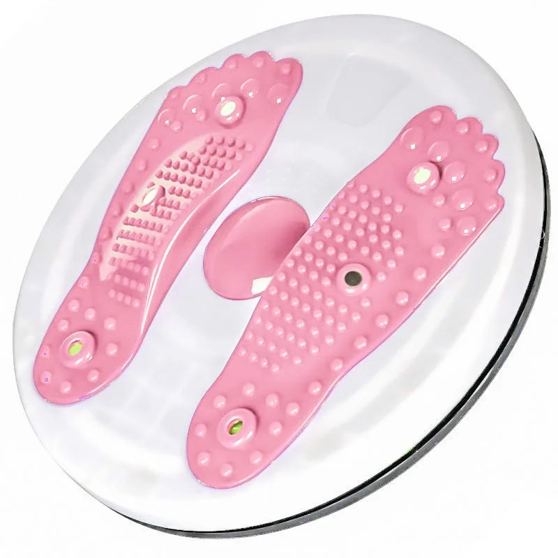 Вращающаяся пластина Твист доска магнитная пластинка Твист диск для похудения ног Фитнес твист талии wriggle пластина баланс ног массажный диск - Цвет: Розовый