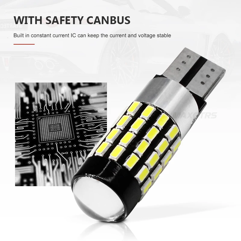 2x T10 светодиодный W5W Canbus Светодиодная Лампочка 194 168 54 SMD 3014 DRL автомобильный зазор ширина парковки внутренний купольный светильник лампа для чтения без ошибок