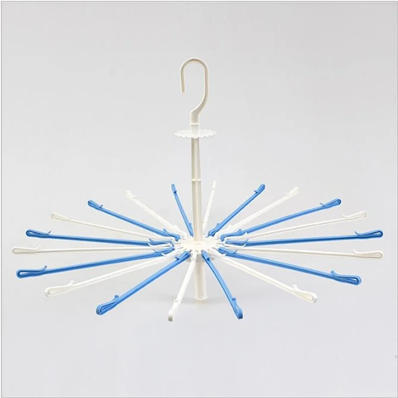 Creative Plastic Umbrella shape Towel underwear hanger baby diapers drying rack clip Rotating