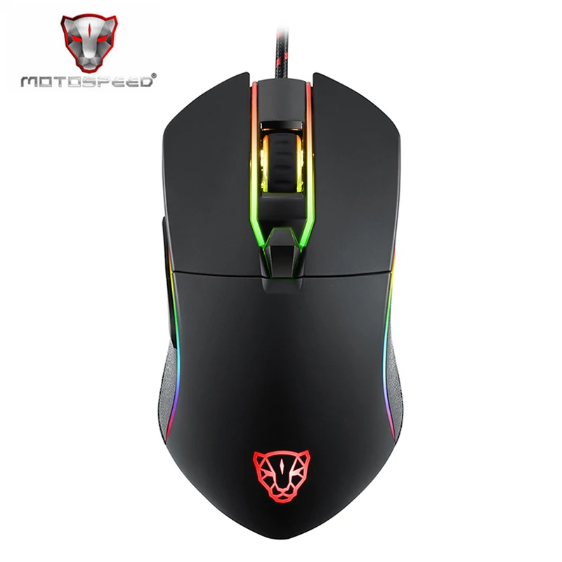 

Motospeed V30 LED USB Game Gaming For Laptop PC Computer Mouse Gamer Mause Wired With Backlight RGB Ergonomic Optical Raton Rato