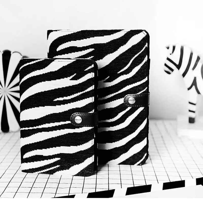 

Creative Zebra Stripes cloth & PU Cover Planner Notebook Diary Book Exercise Composition Binding Note Notepad Gift Stationery