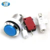 Micro-interrupteur à bouton lumineux chromé, 5V/12V, LED, pièces de jeu pour joystick d'arcade à monter soi-même ► Photo 3/6