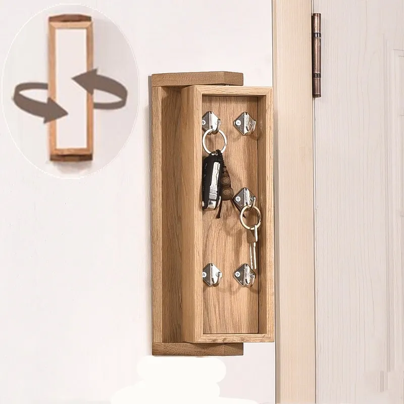 Buy White oak rotating key box Full solid wood vanity