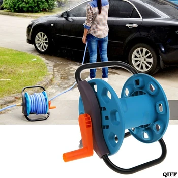 

Portable Garden 25M Water Hose Reel Cart Storage Rack Holder Winding Waterpipe Bracket Shaking Tools Jun21