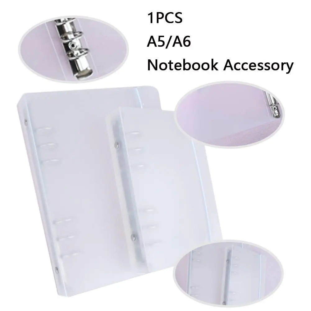 

New A5 A6 Notebook Accessory Sheet Shell Office School Stationery Transparent Concise 6 Holes Binder Planner Cover