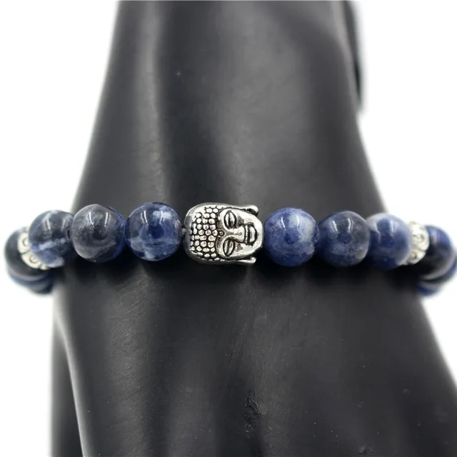 Bracelet En Sodalite Et Argent 925