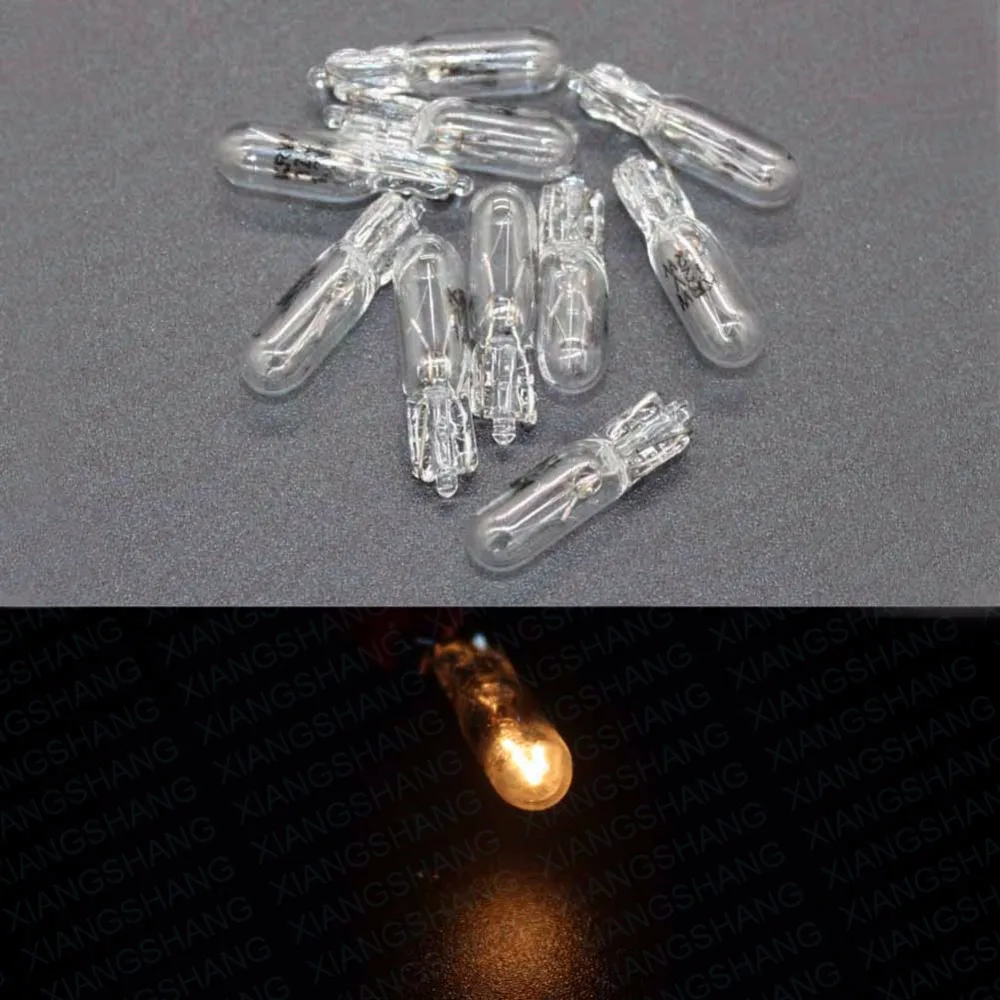 

10pcs T5 Halogen W2W 194/501 White 1.2W Halogen Bulb Signal Interior Car light Lamp Car Styling Auto Light Source Bulbs