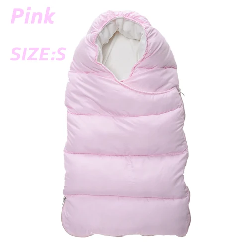 Niuniu/спальный мешок для папы; зимний конверт для новорожденных; теплый спальный мешок; хлопковый детский спальный мешок в коляске; chlafsack - Цвет: pink S