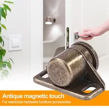 Tope magnético para puerta de aleación de Zinc con estructura compacta para armario, accesorios mobiliario gabinete puerta