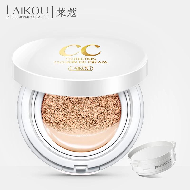 

Brand LAIKOU Air Cushion Isolation CC Cream Korean Cosmetic Moisturizer Make Up Oil Control Hyaluronic Acid Whitening BB Makeup