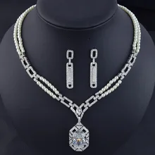 Дизайн Роскошный бренд микро проложить AAA кубический цирконий вечерние/свадебные ювелирные изделия набор, высокое качество женское ожерелье серьги набор