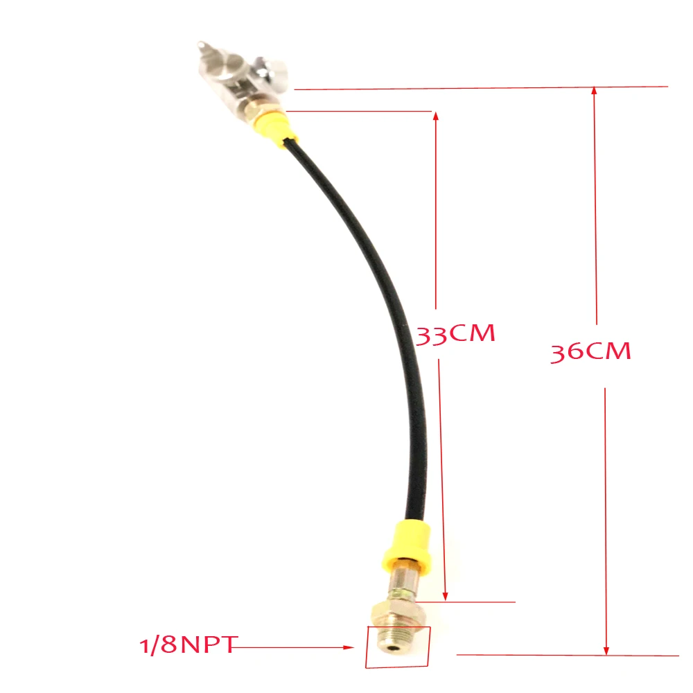 QUPB воздушный заполнитель клапан для PCP съемки заправка с 36 см нейлоновый шланг HNY007