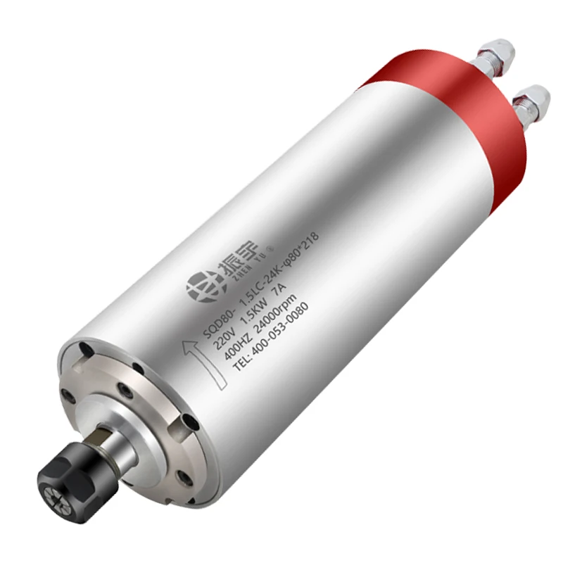 

Zhenyu engraving machine water-cooled spindle motor 1.5KW 220/380V 7A 400HZ speed 24000rmp chuck ER16 can be clipped 10mm