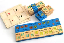 New wooden toy Calculates Domines baby toy Free shipping