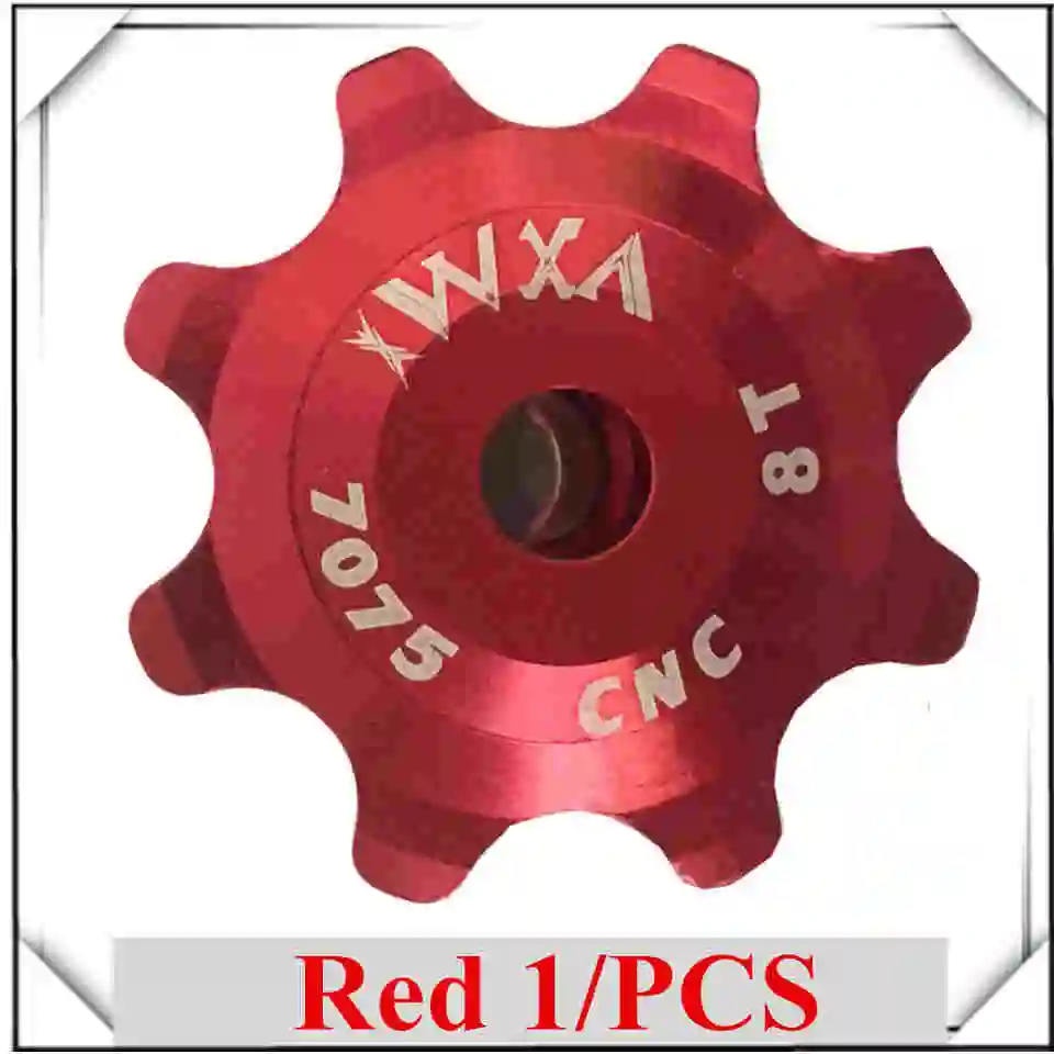 8T Red 1pcs Vxm Велосипедный Спорт керамики Жокей колеса Задний переключатель шкив 8 Т 7075 Алюминий сплава MTB Велоспорт руководство подшипник шкива Велосипедный Спорт части - Цвет: 8T Red 1pcs