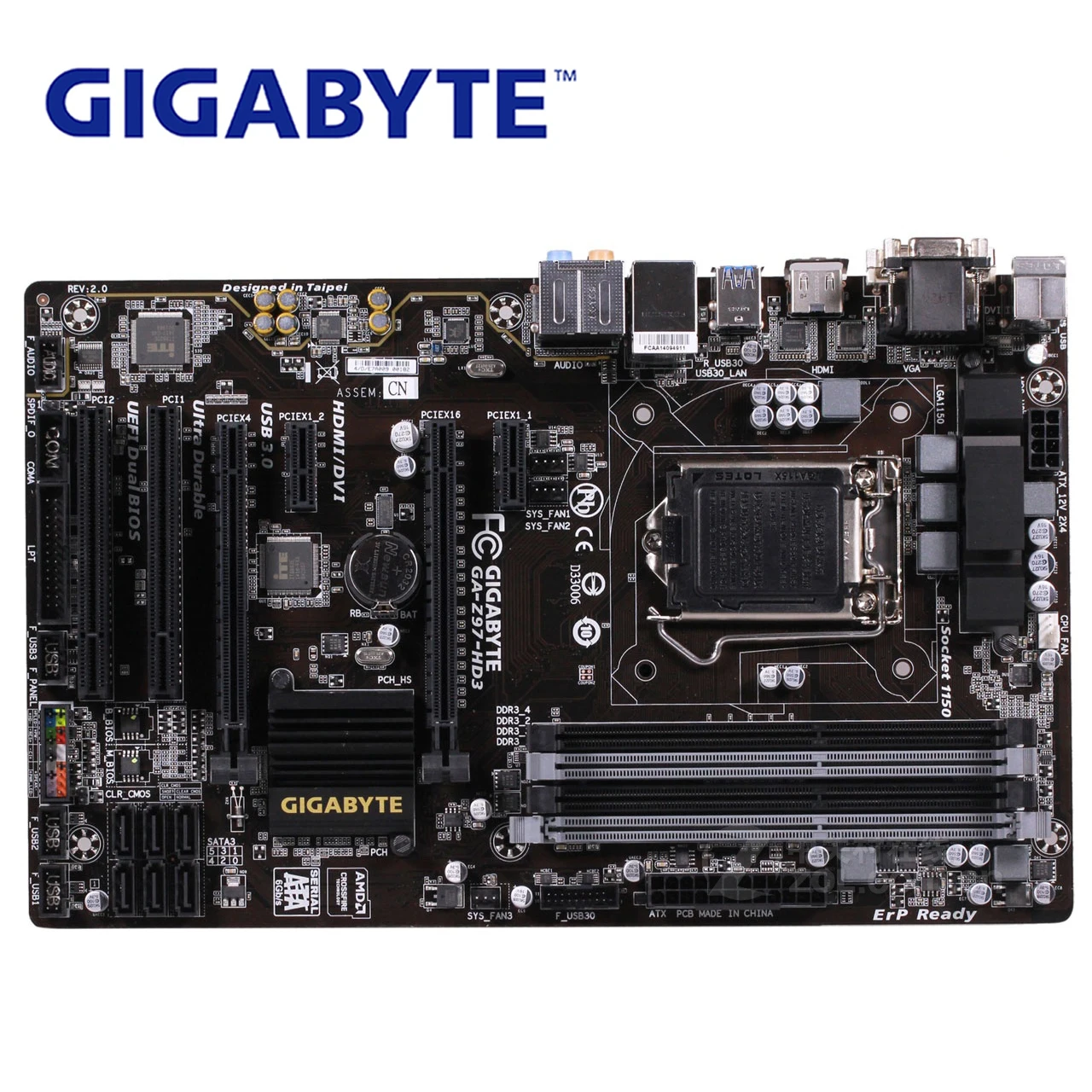 LGA1150 DDR3 Z97 Gigabyte GA-Z97-HD3 оригинальная материнская плата USB3.0 32G Z97-HD3 настольная материнская плата SATA III