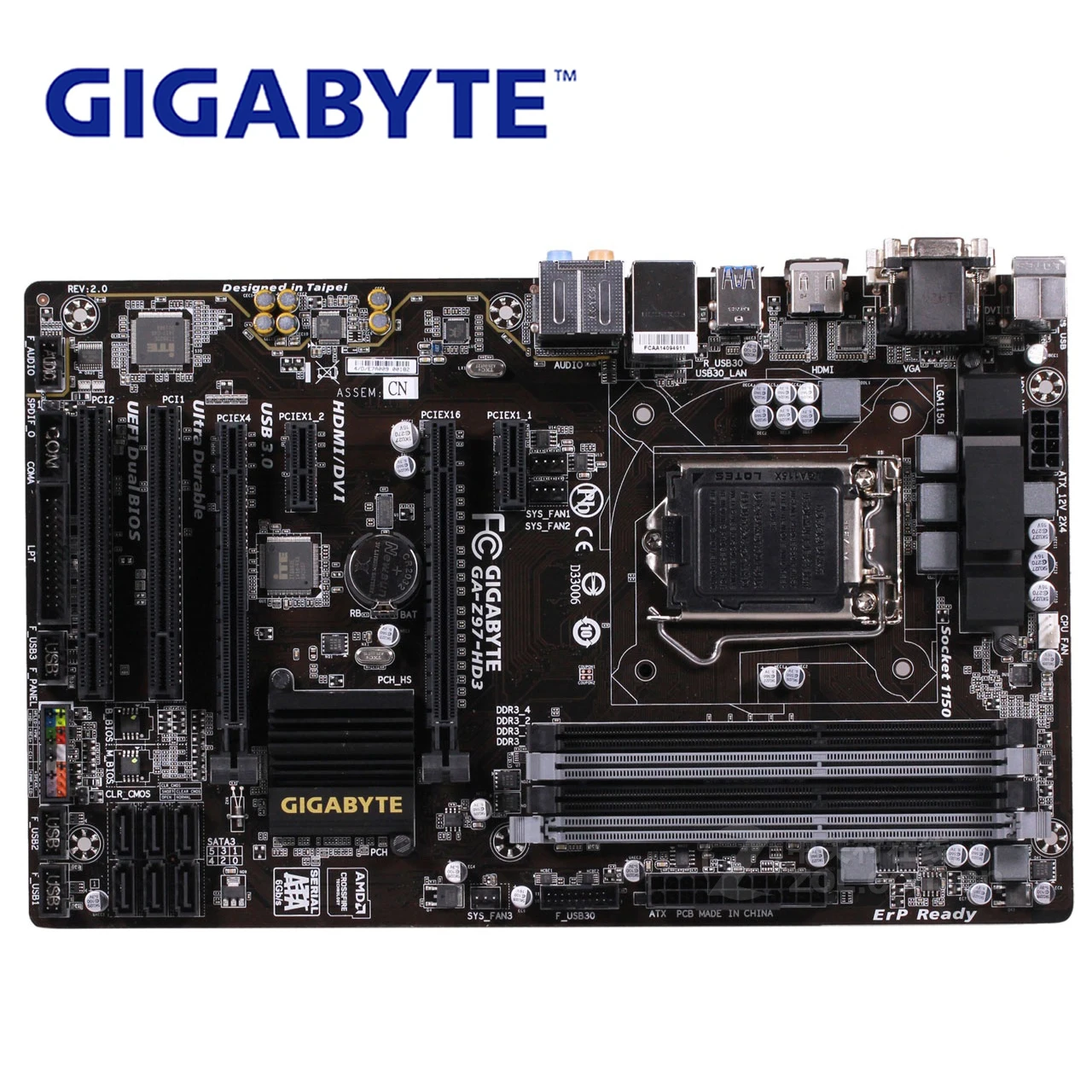 LGA1150 DDR3 Z97 Gigabyte GA HD3 100% оригинальная материнская плата USB3.0 32G десктопная SATA III