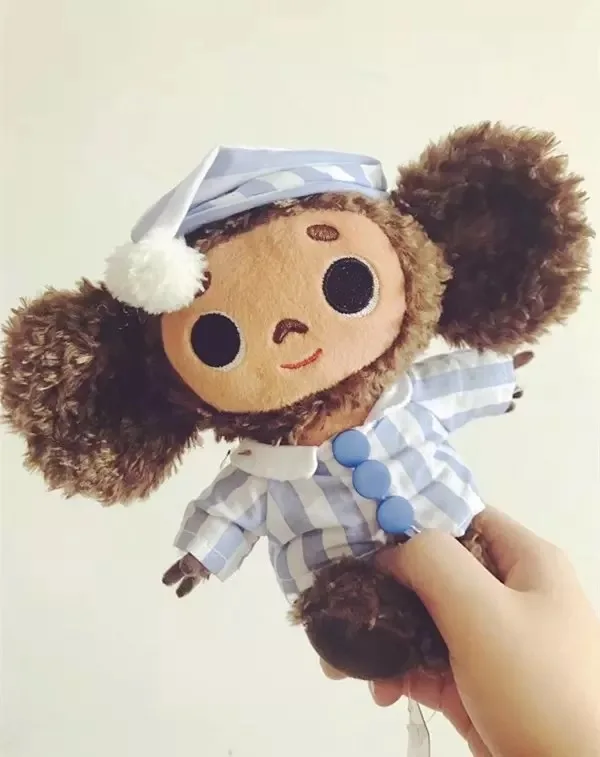Русские большие уши обезьянка с плюшевая игрушка в шапке Чебурашка Мягкая кукла Россия аниме игрушка для детей спящая кукла - Цвет: D monkey