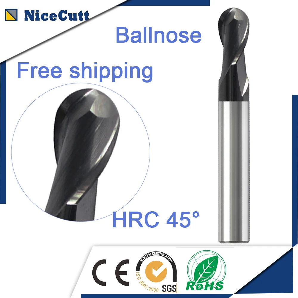 Free Shipping 5pcs 2 Flute D3 D8 Dia CNC Lathe Milling Cutter Solid