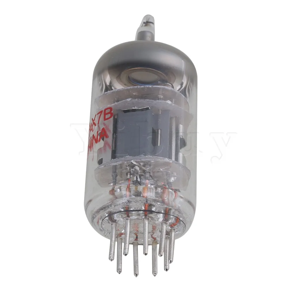 Yibuy 6x2cm Transparent Glass Electric Guitar Amplifier 9Pin Vacuum