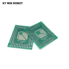 5 pces qfp tqfp lqfp fqfp 32 44 64 80 100 lqf smd volta para dip adaptador placa conversor pcb 0.5/0.8mm